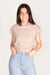 Shimmer Stitch Tan Top