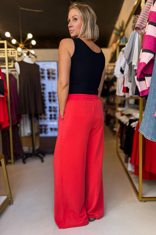 Addison Red Modal Pants