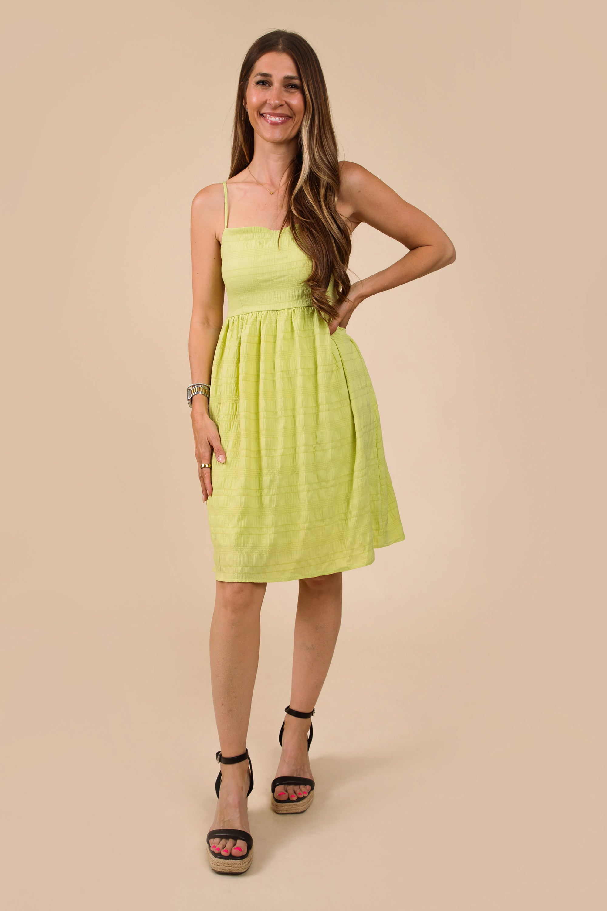 Corrine Lime Dress