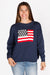 Navy Flag Sweater Top