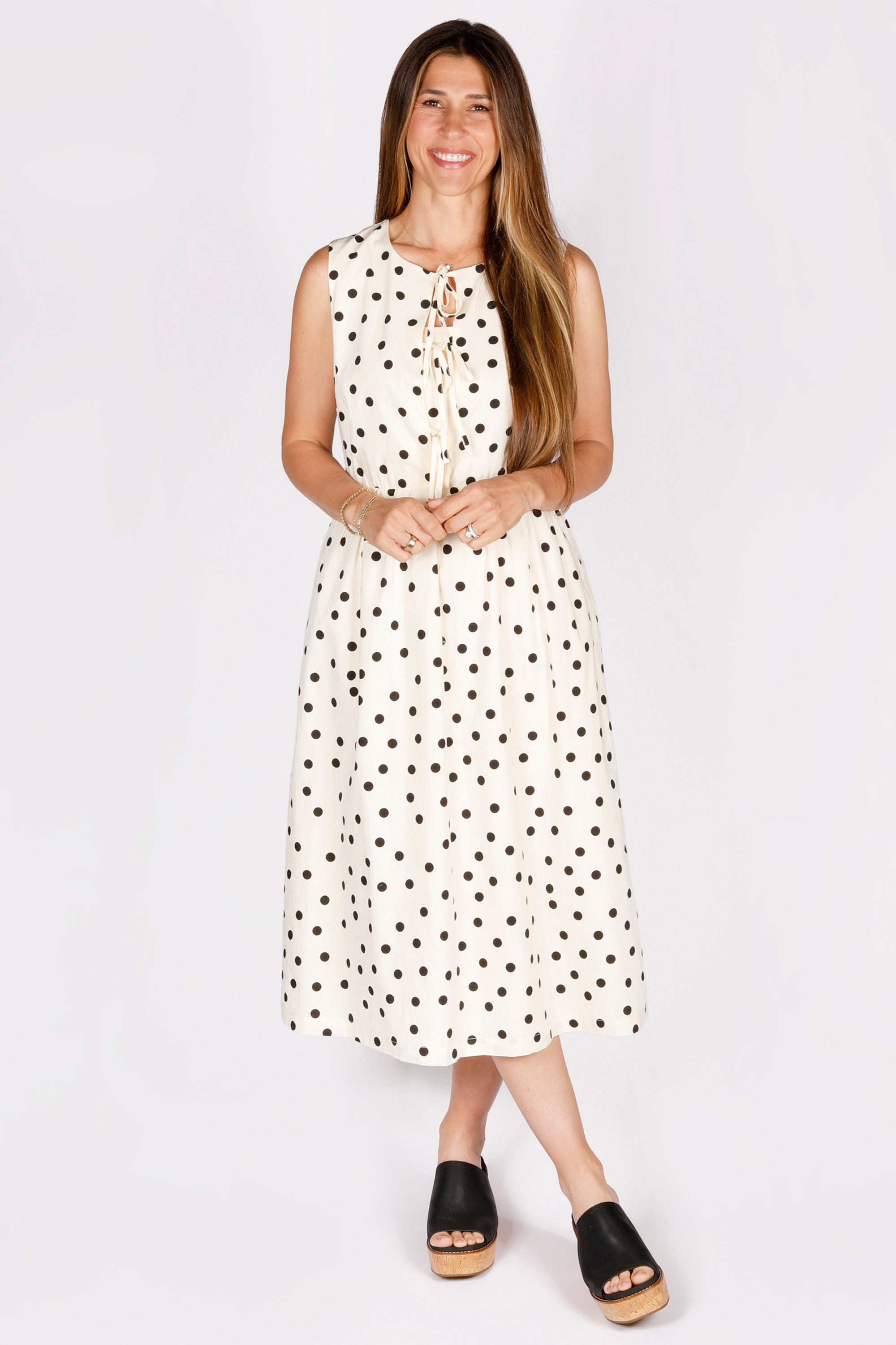 Fiona Polka Dot Midi Dress