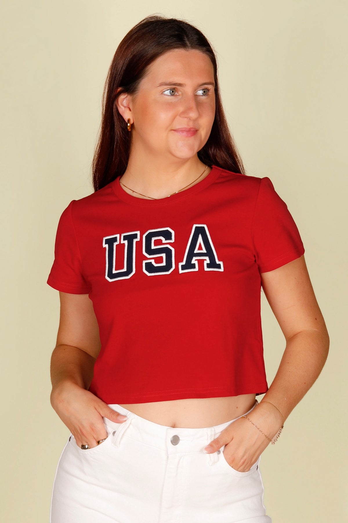 USA Red Baby Tee - FINAL SALE
