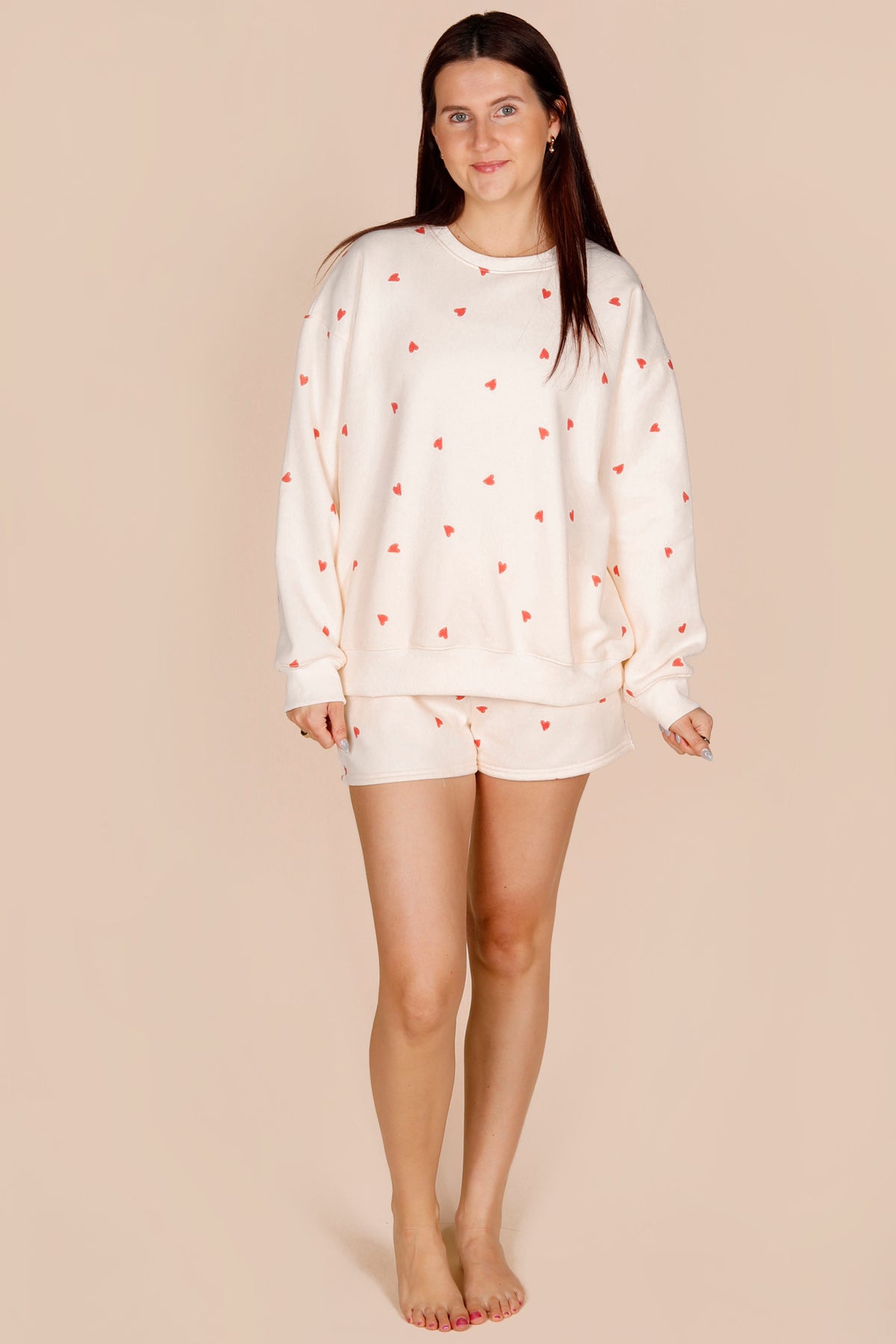 Cozy Heart Sweatshorts