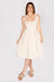 Sarah Cream Jacquard Midi Dress