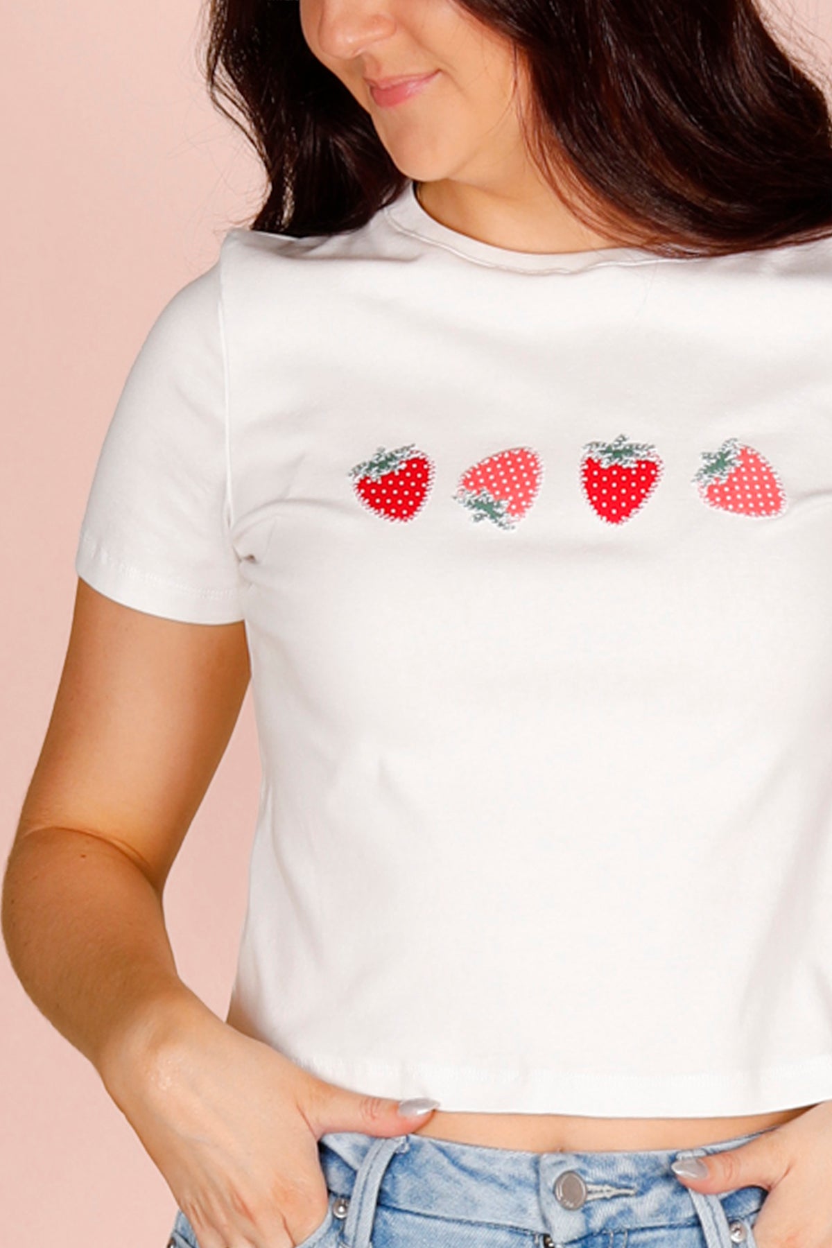 Strawberry Patchwork Tee