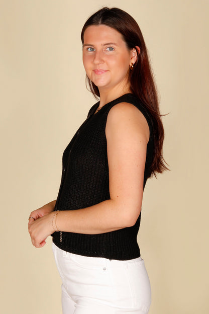 Estella Black Knit Tank - FINAL SALE