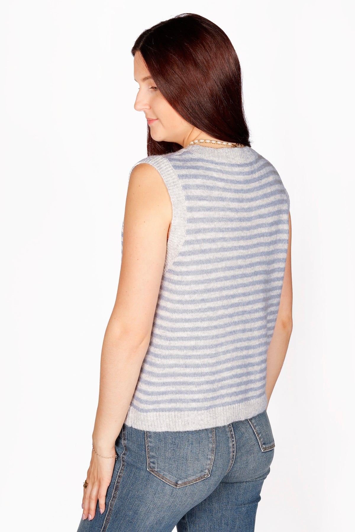 Lana Striped Sweater Vest