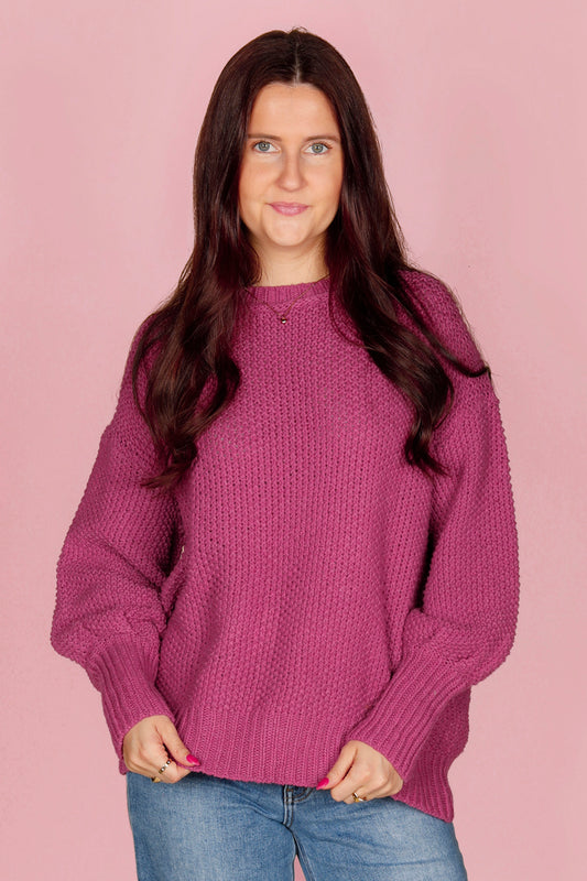 Carissa Magenta Sweater - FINAL SALE
