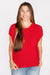 Dina Red Knit Top