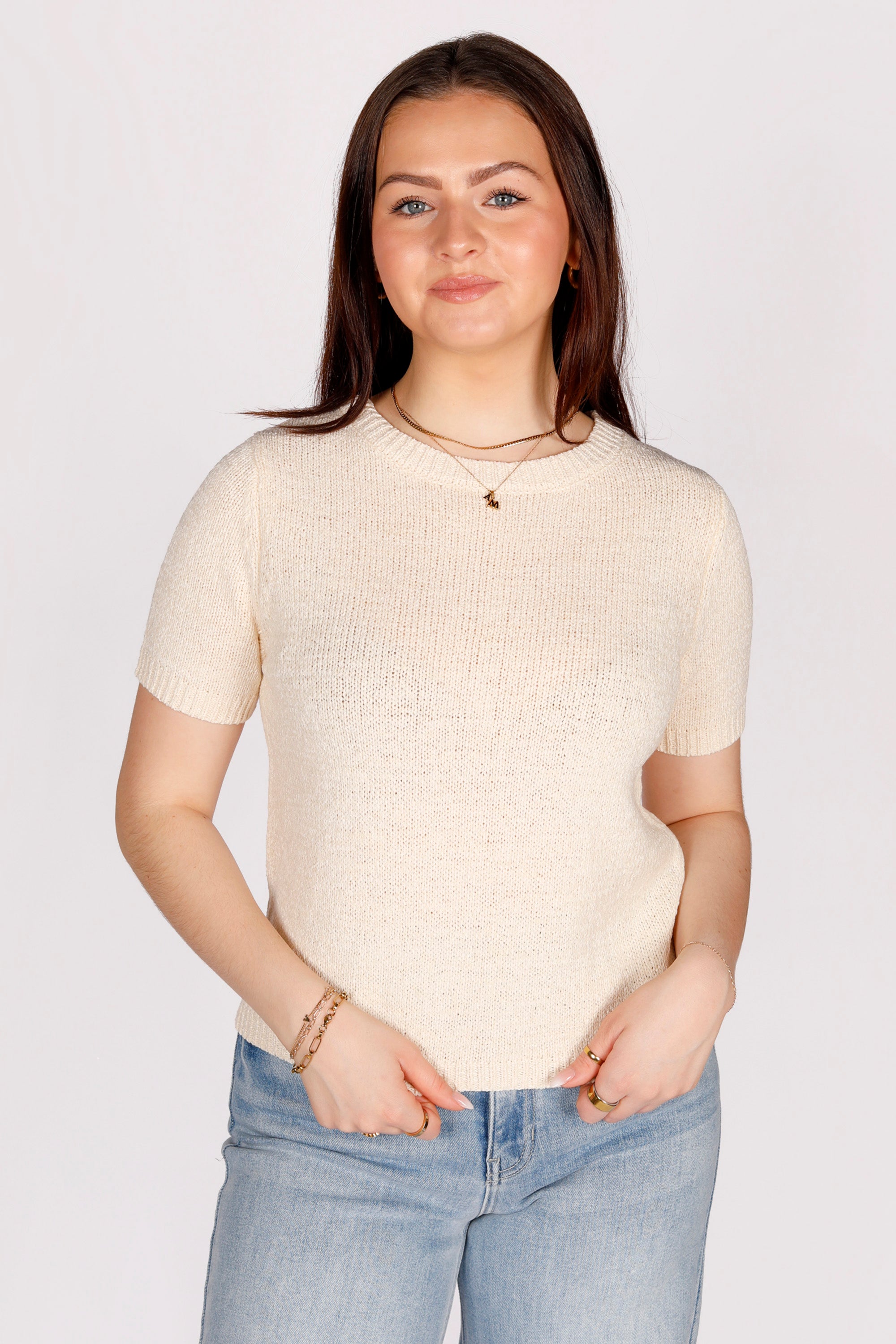 Tessa Cream Knit Top