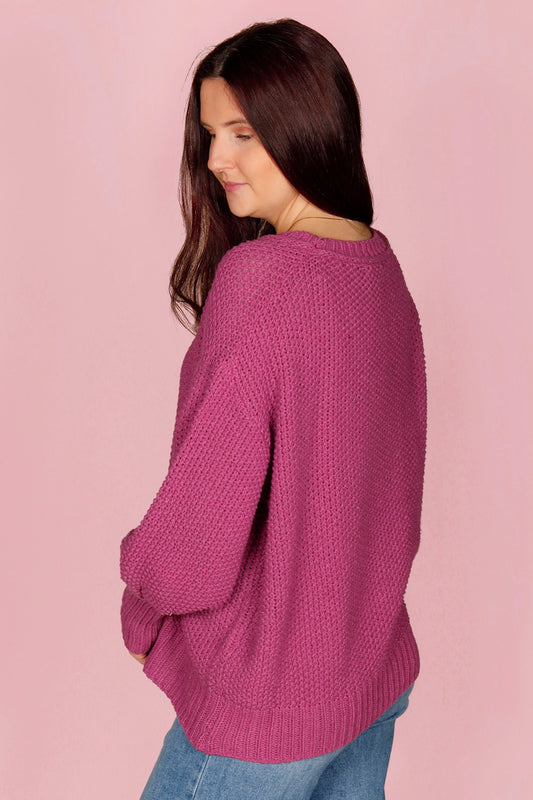 Carissa Magenta Sweater - FINAL SALE