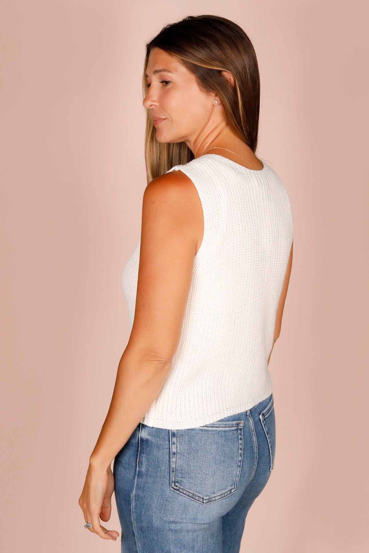 Estella Cream Knit Tank - FINAL SALE