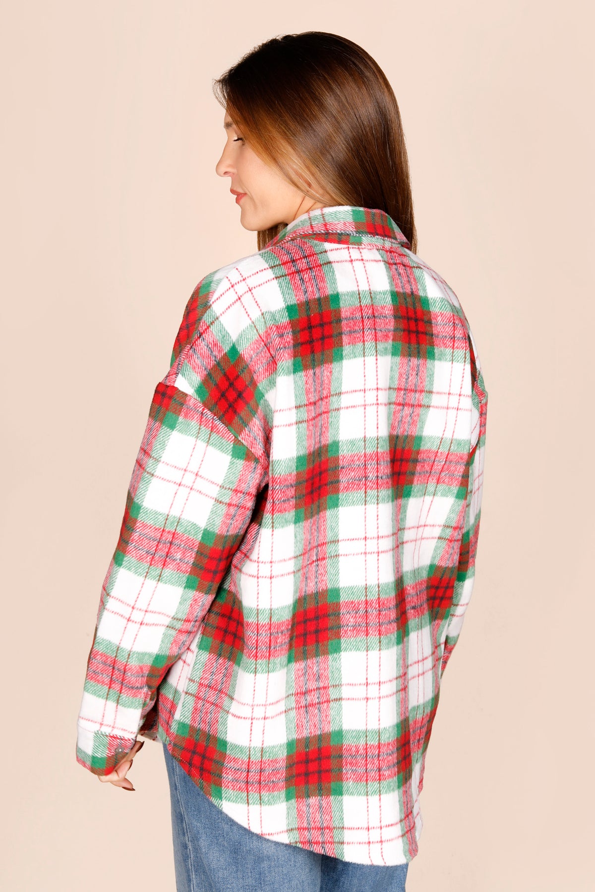 Holiday Plaid Shacket - FINAL SALE