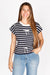 Kora Striped Bow Knit Top