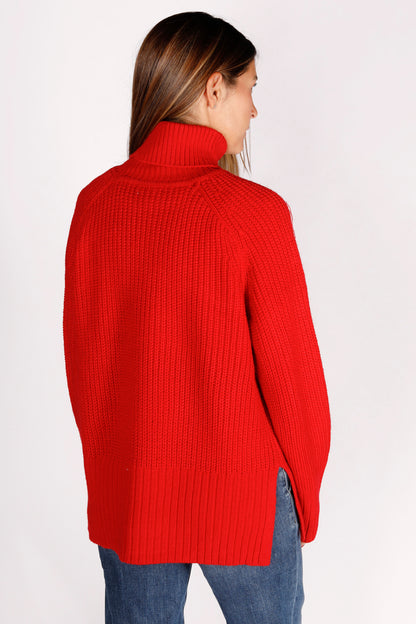 Lona Red Turtleneck Sweater - FINAL SALE