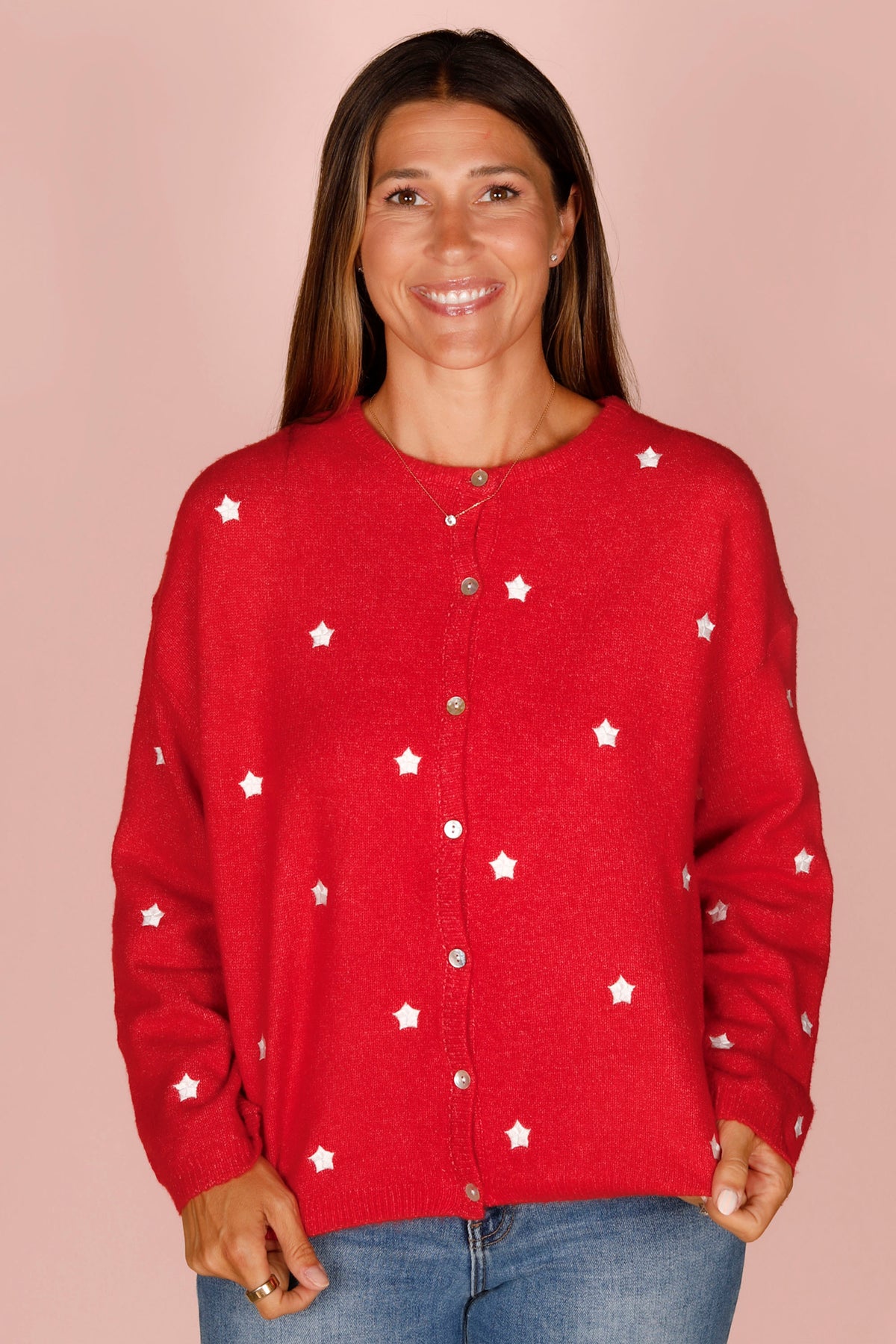 Red Starlet Cardigan