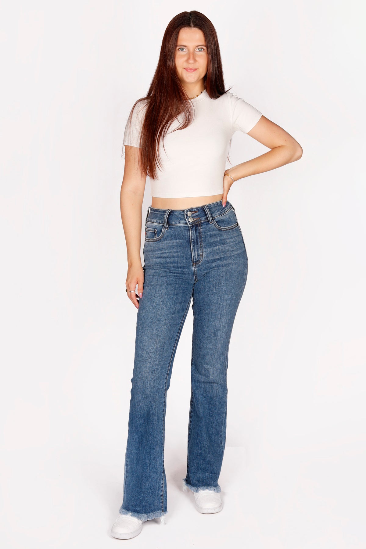 Judy Blue Bootcut Frayed Hem Denim