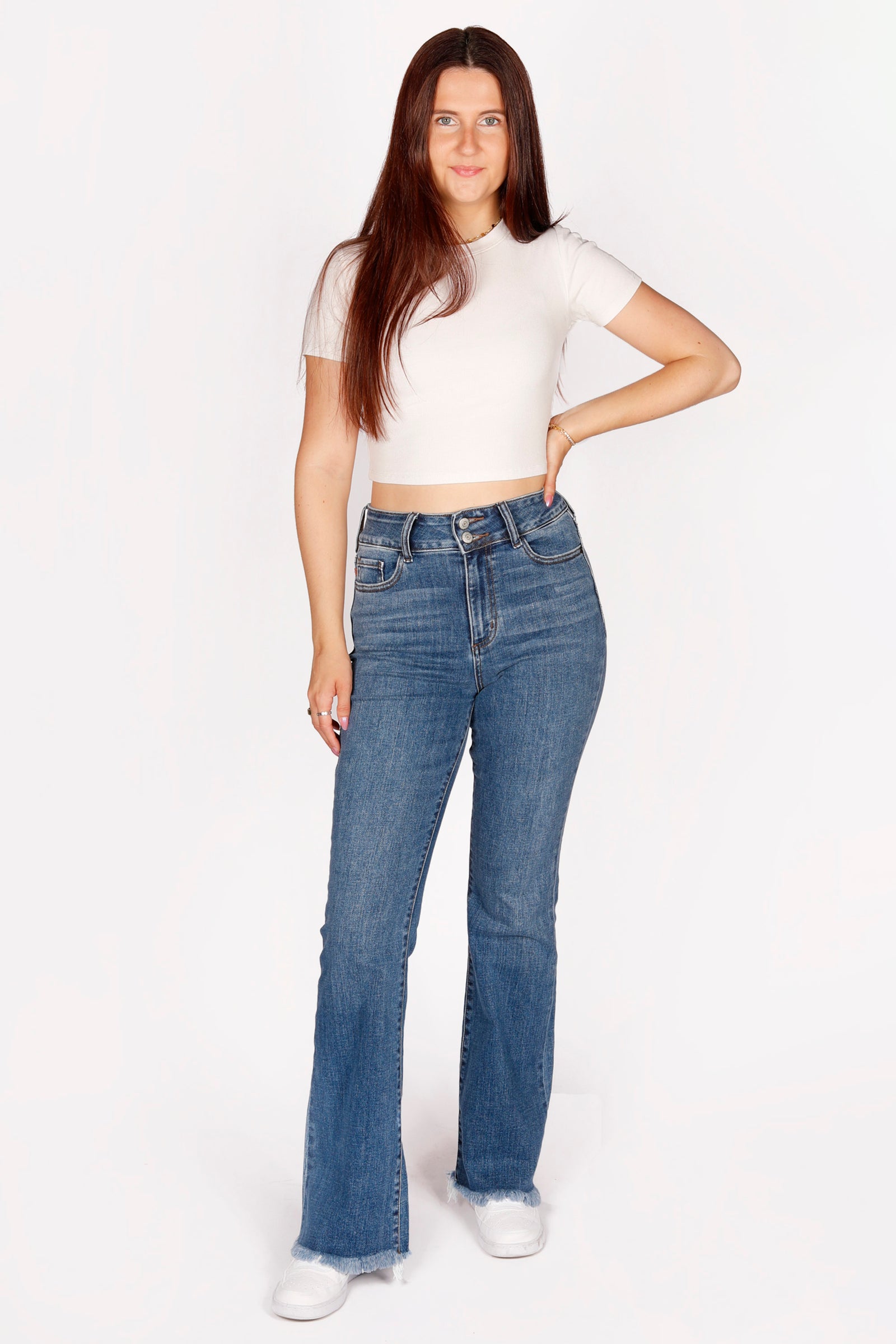 Judy Blue Bootcut Frayed Hem Denim