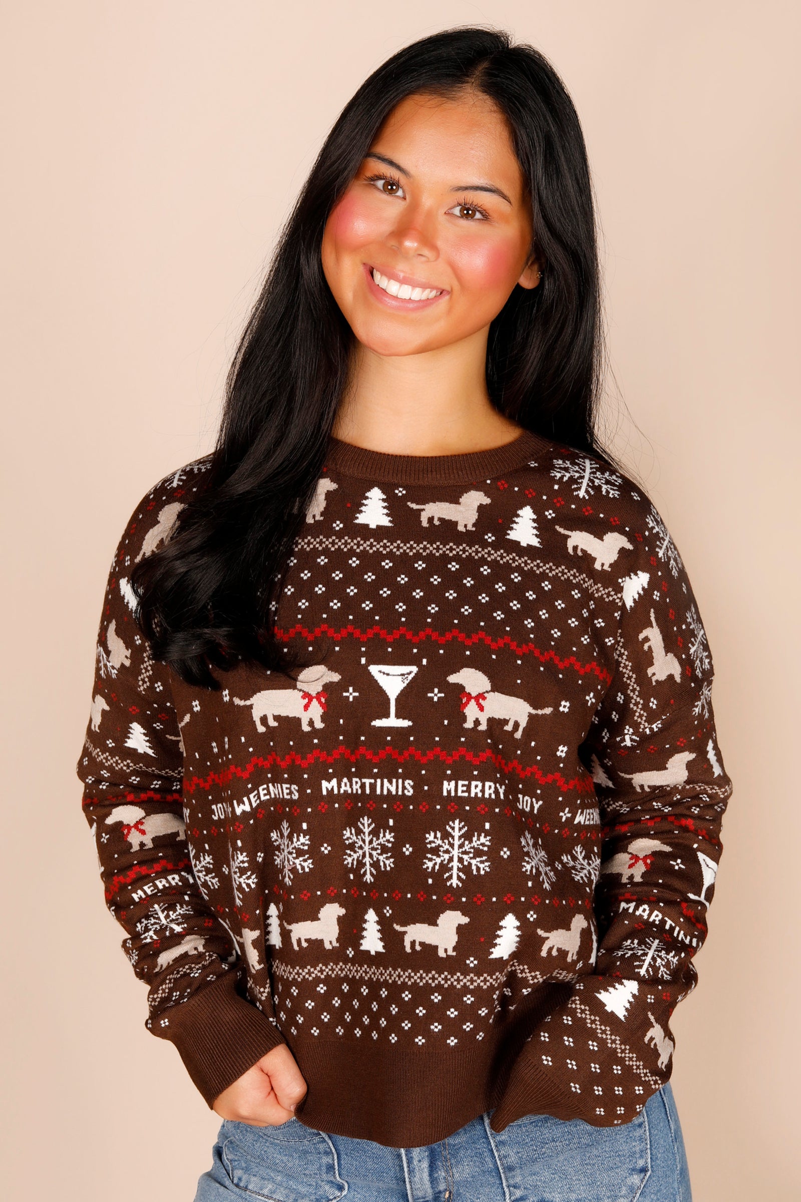 Weenies & Martini's Cocoa Sweater