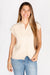 Natural Sleeveless Cardigan