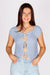 Baby Blue Front Tie Top