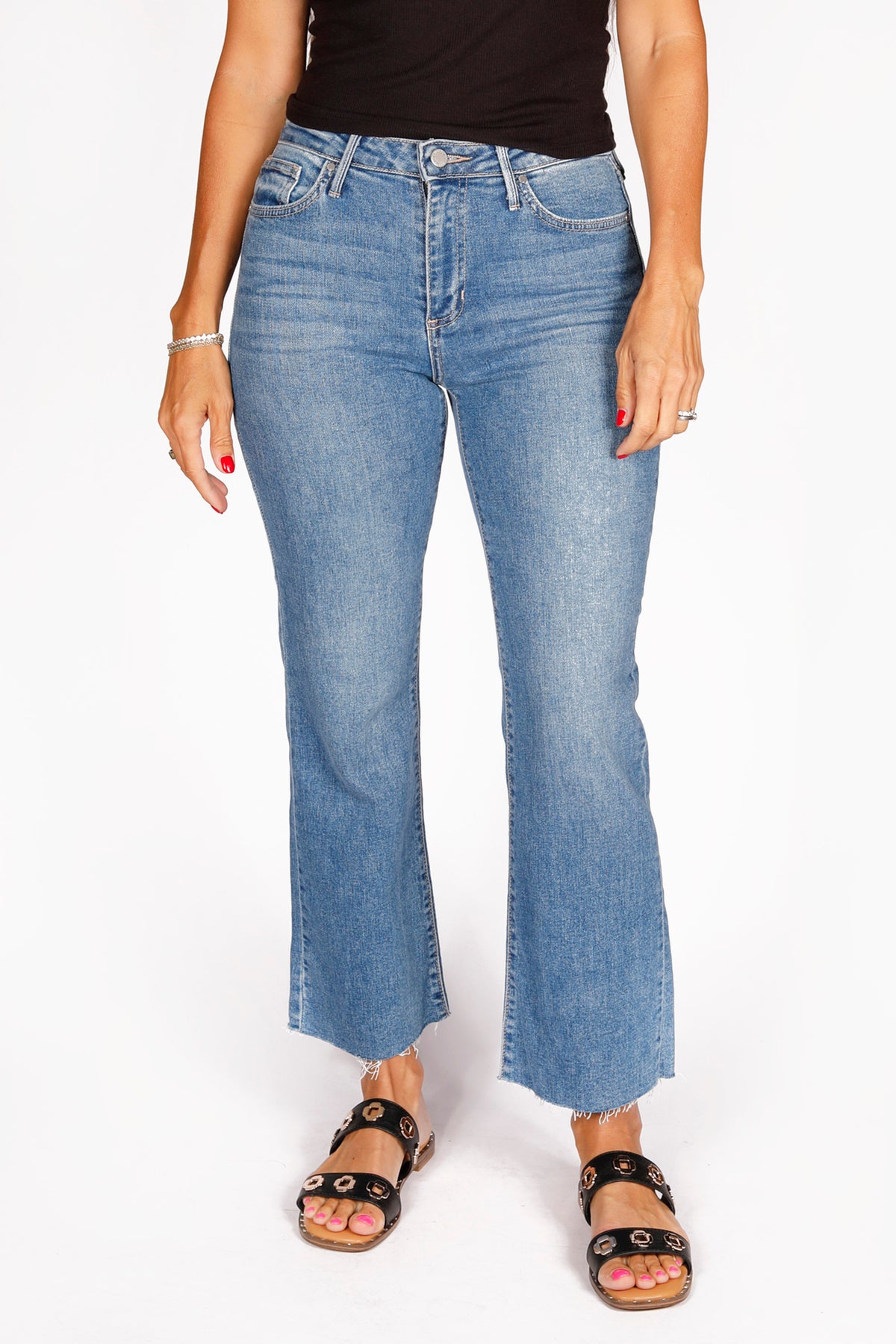 Romana Cropped Flare Denim - FINAL SALE