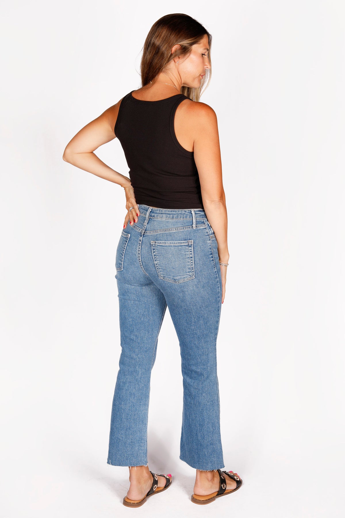 Romana Cropped Flare Denim - FINAL SALE