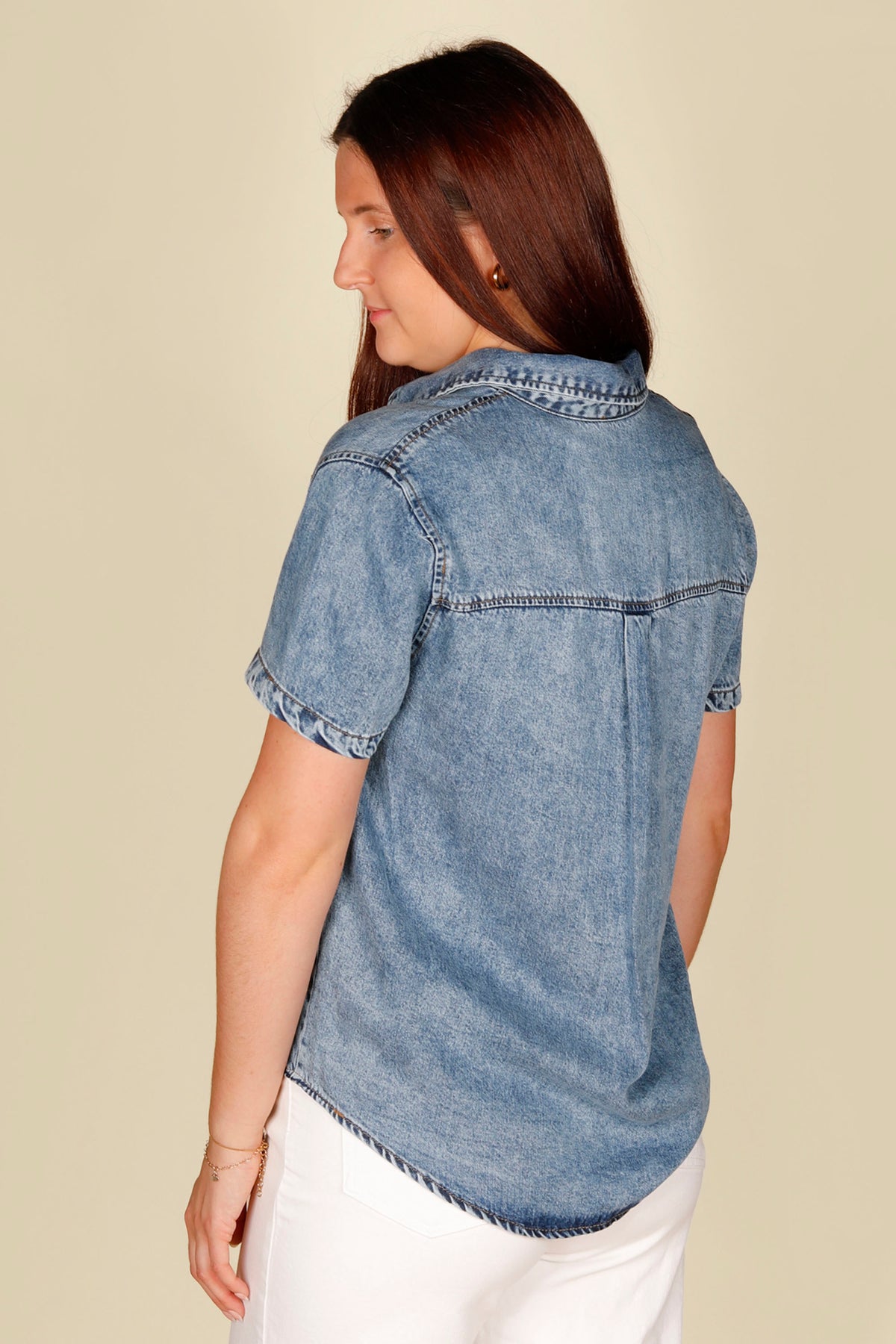 Charlotte Western Chambray Top