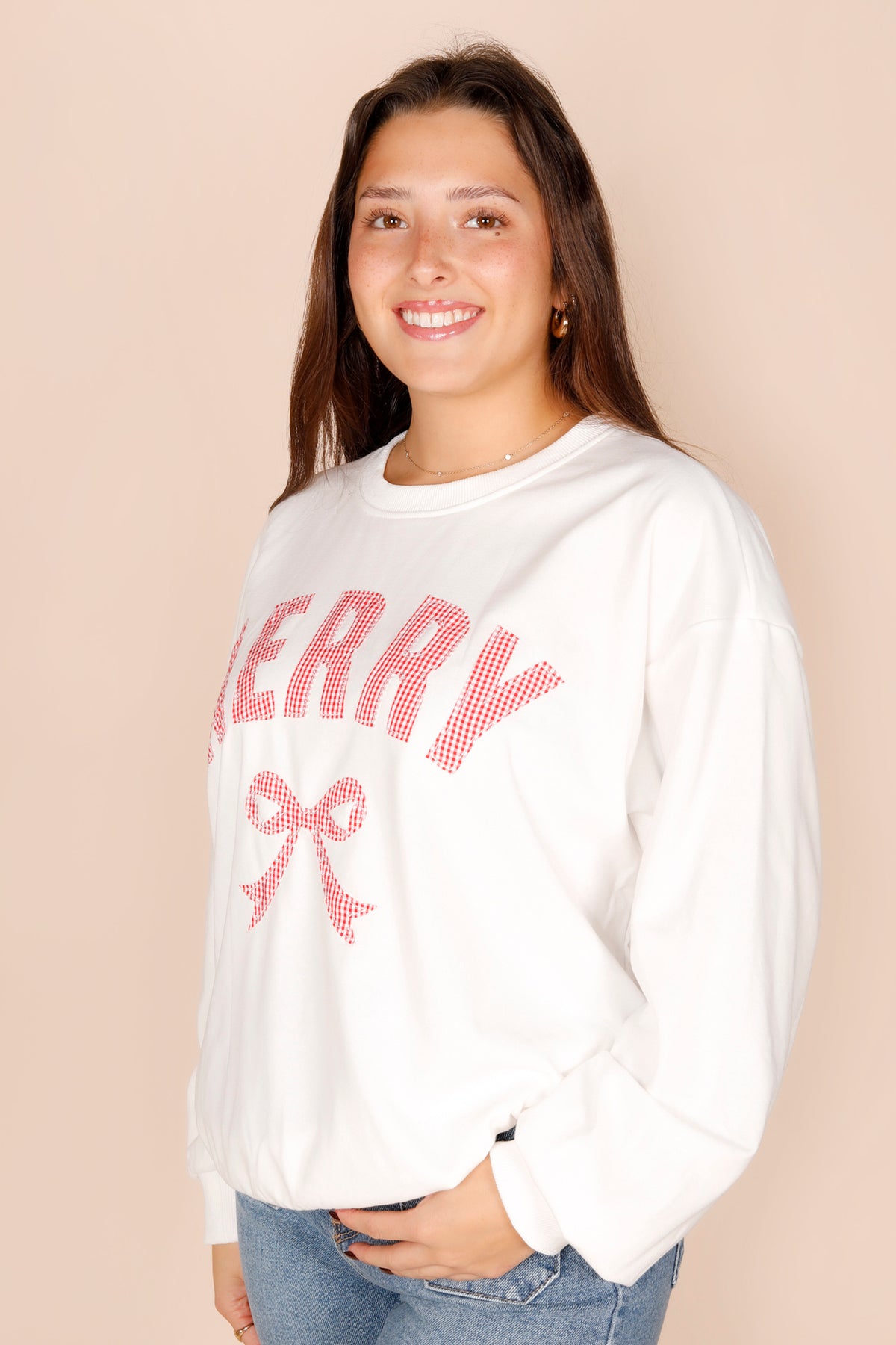 Merry Patchwork Sweatshirt