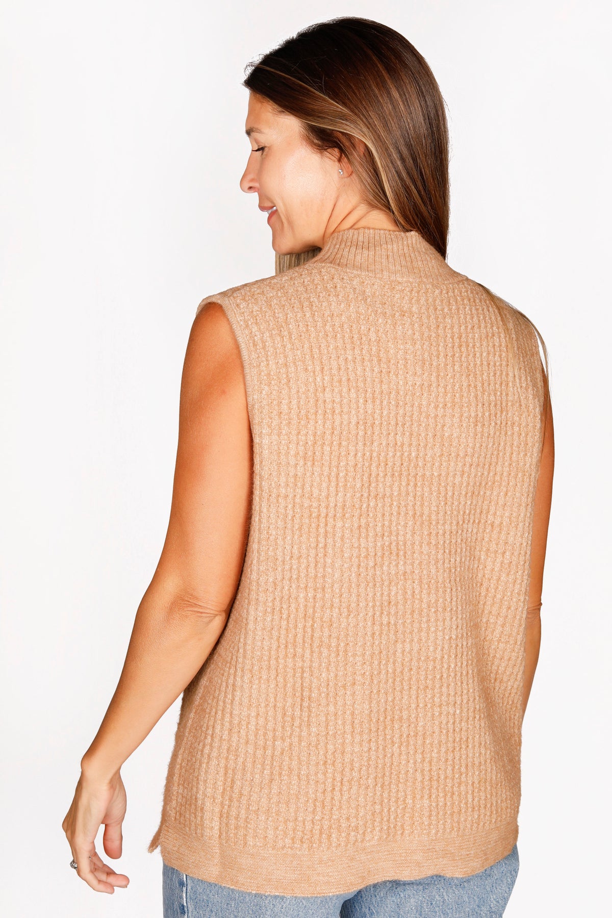 Eva Beige Knit Vest