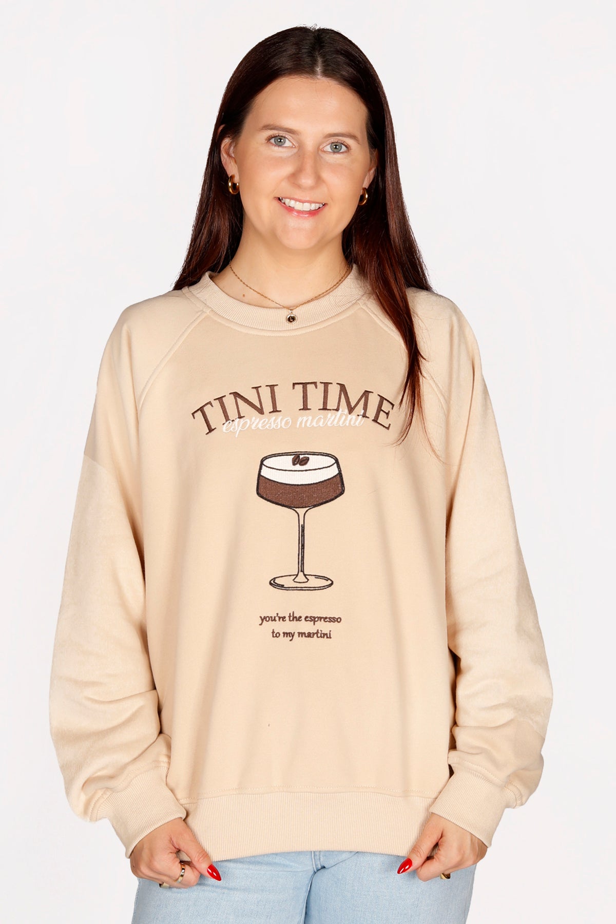 Tini Time Cream Sweatshirt