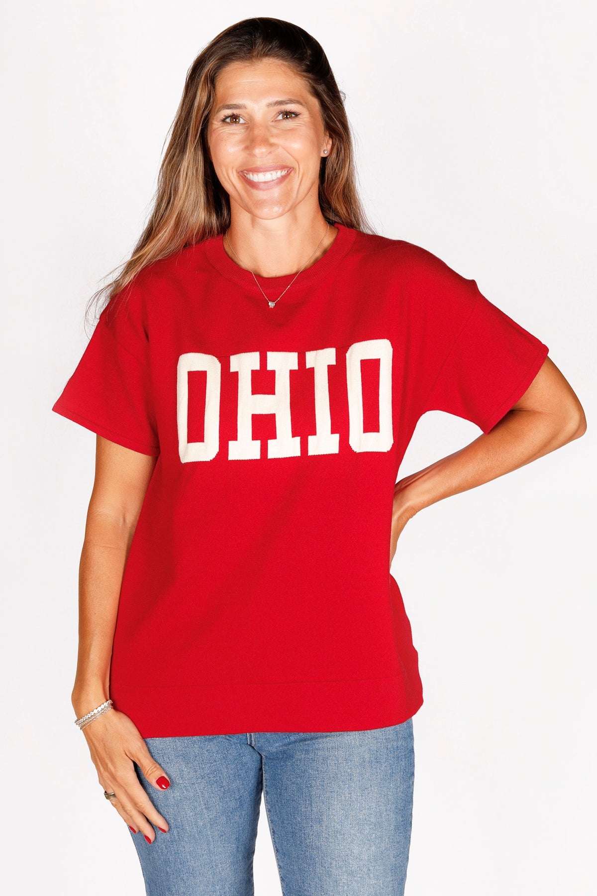 Ohio Red Knit Top