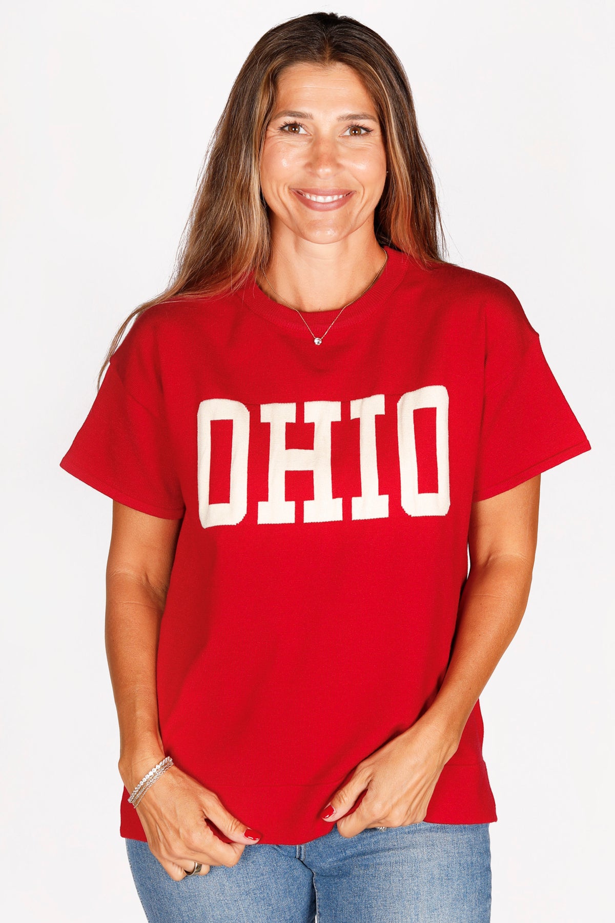 Ohio Red Knit Top