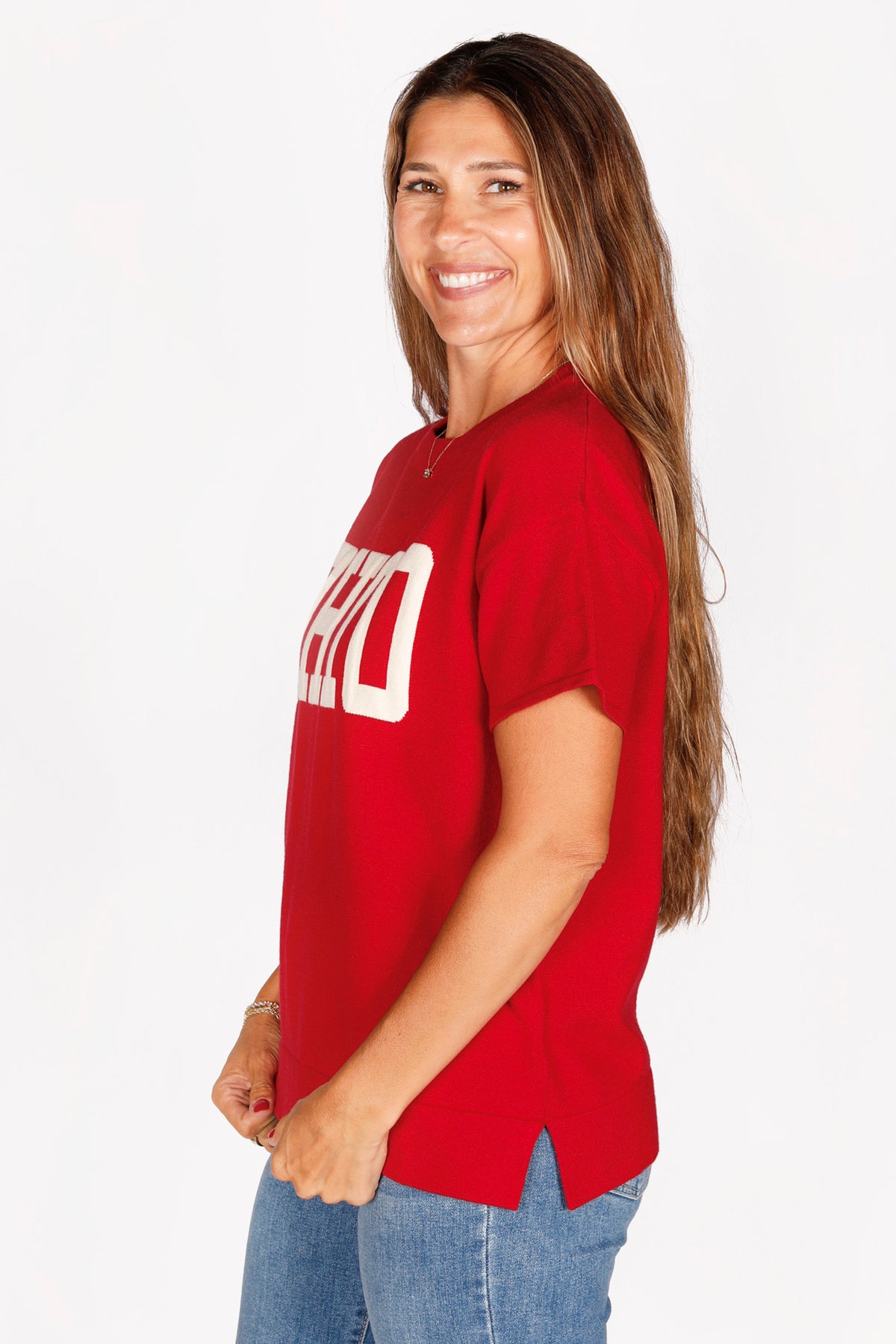 Ohio Red Knit Top
