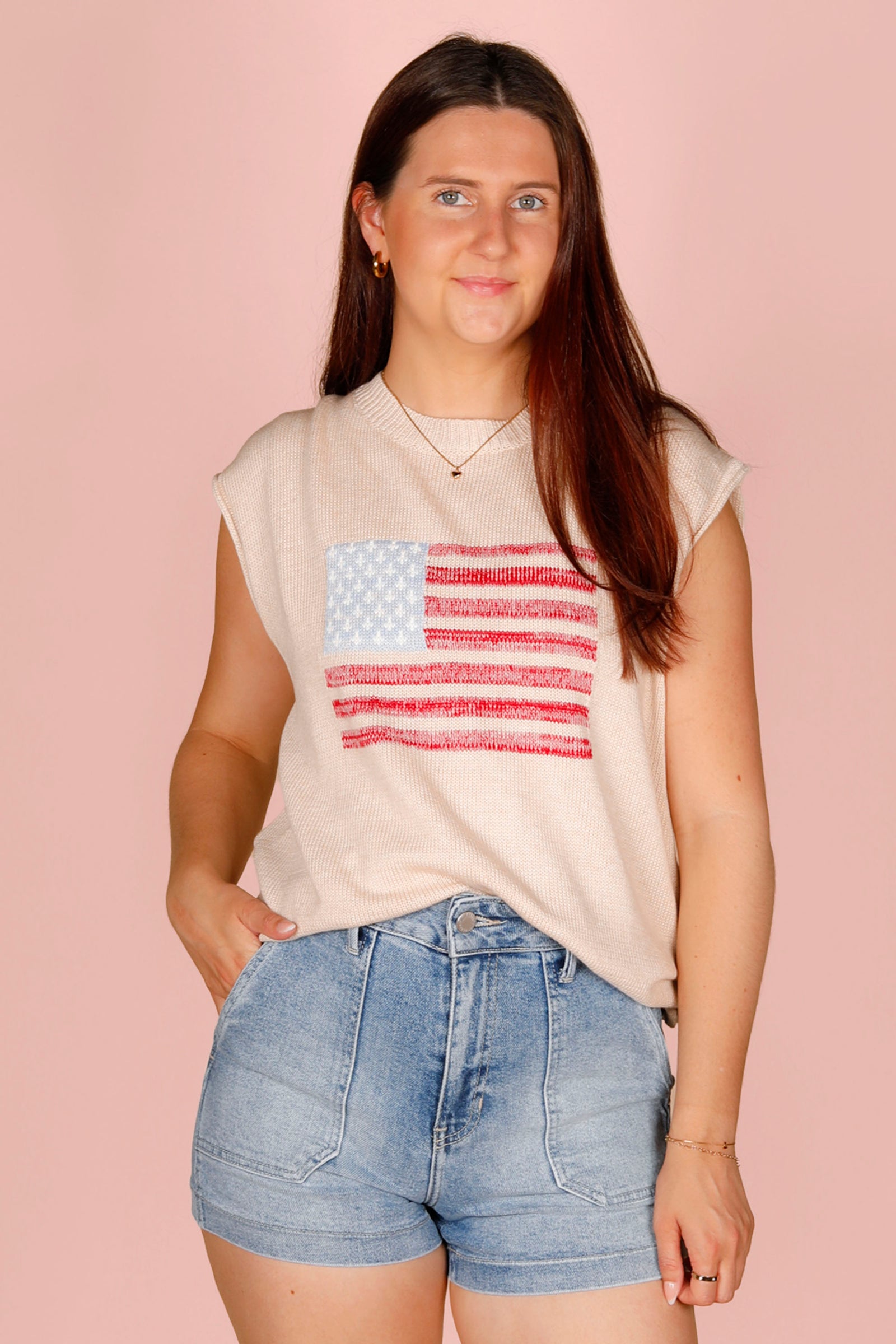 American Flag Sweater Vest