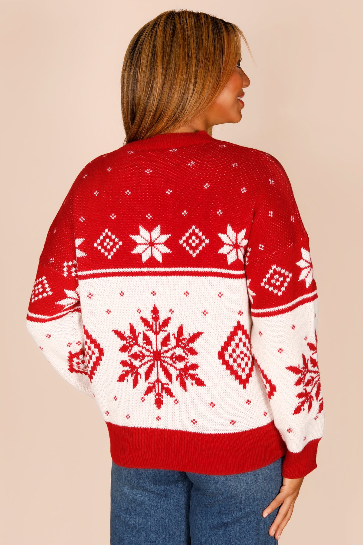 Burgundy Fair Isle Sweater