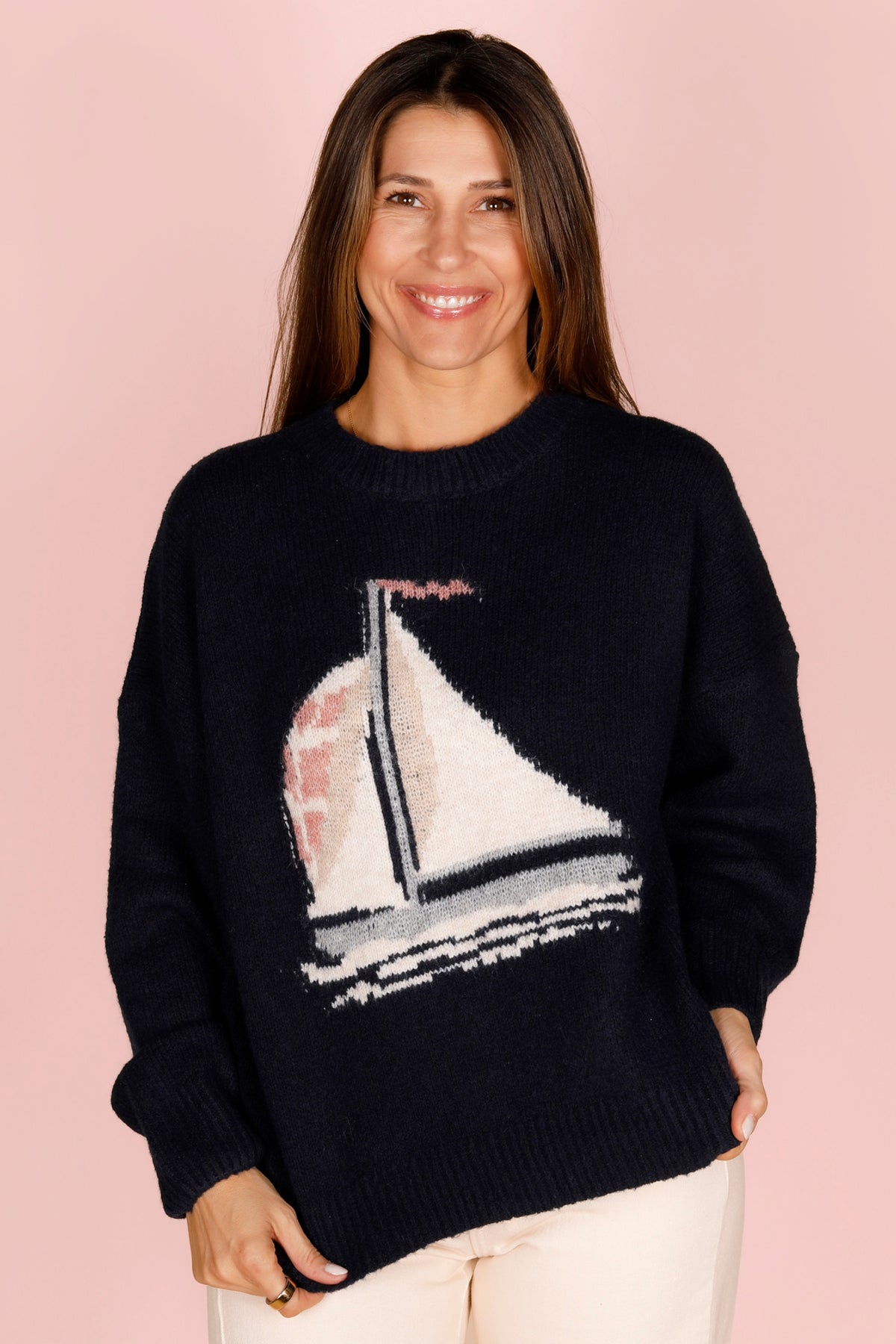 Sailboat Lightweight Sweater