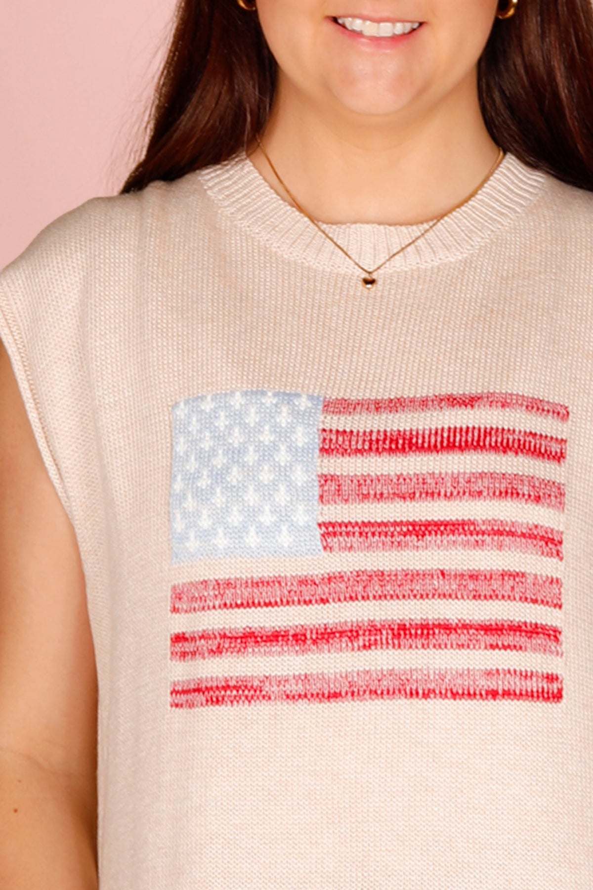 American Flag Sweater Vest
