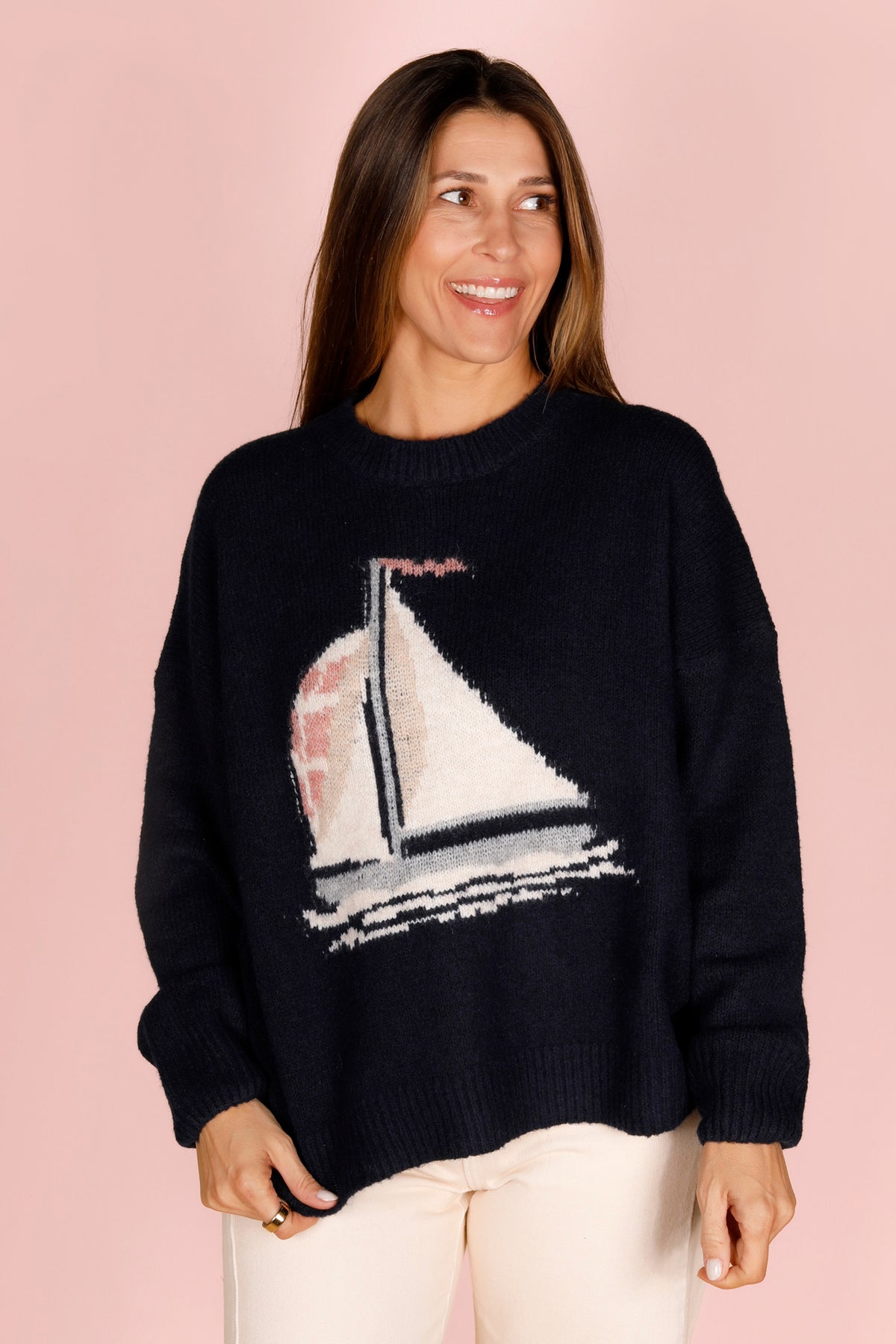 Sailboat Lightweight Sweater