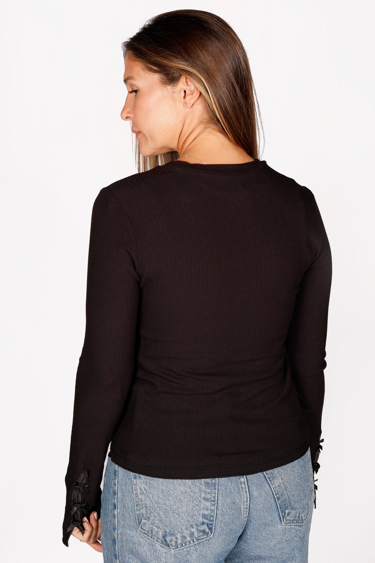 Millie Black Bow Top