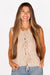 Oatmeal Tie Chunky Sweater Vest