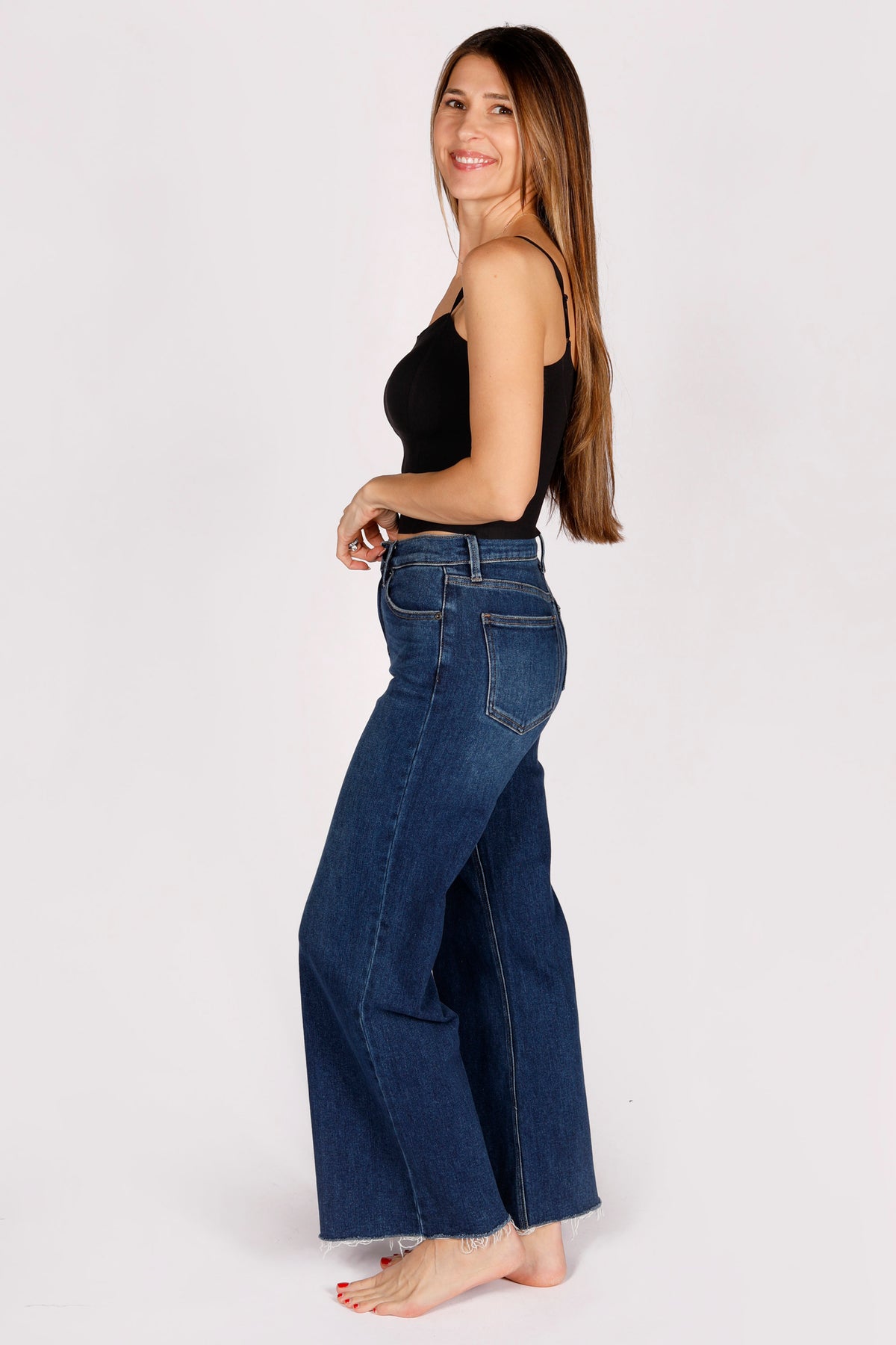 Bree Dark Wash Wide Leg Denim