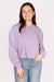 Julia Purple Raw Hem Sweatshirt