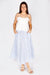 Sky Blue & White Gingham Maxi Skirt
