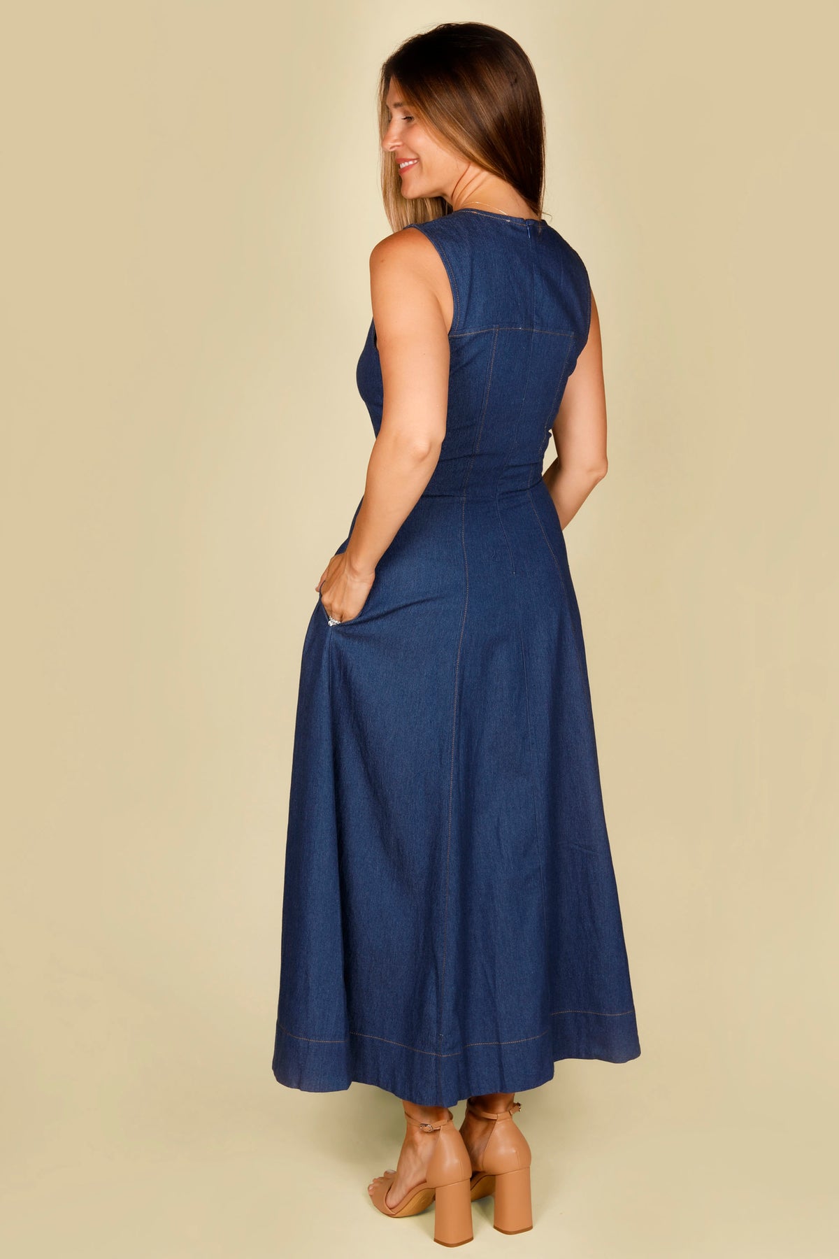 Darla Denim Maxi Dress - FINAL SALE