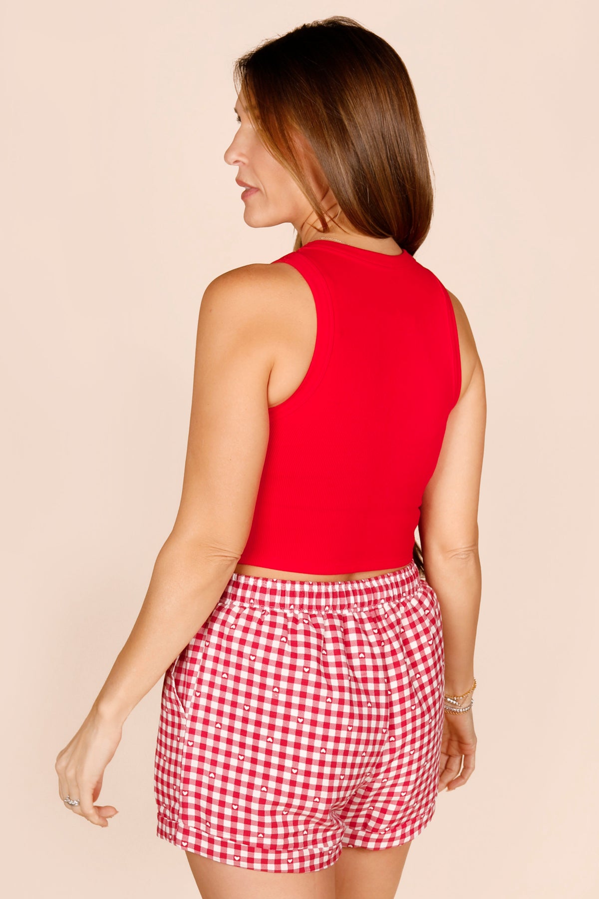 Red Gingham Heart Boxer Short