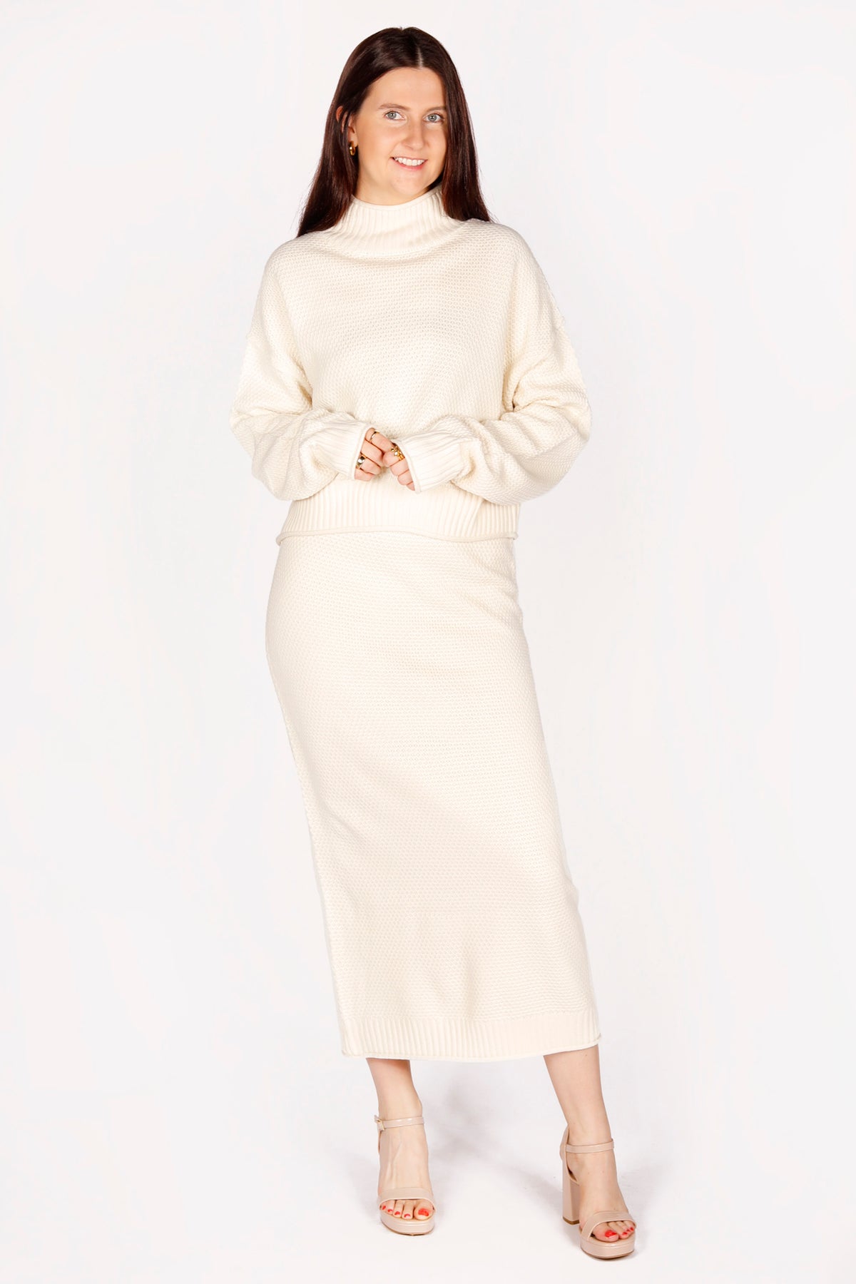 Ramona Cream Midi Skirt