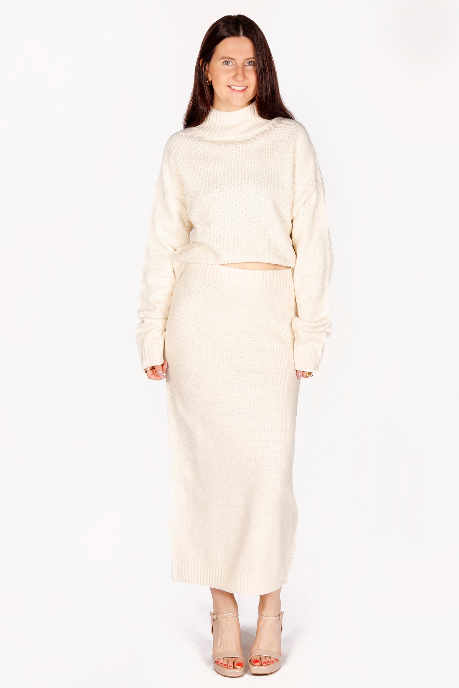 Ramona Cream Midi Skirt