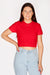 Red Cropped Sweater Top