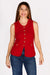 Red Button Down Sweater Vest